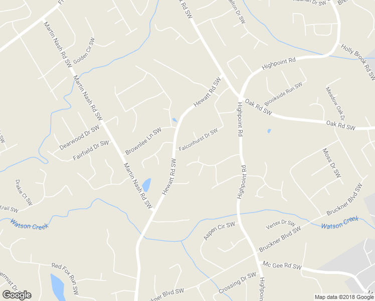 map of restaurants, bars, coffee shops, grocery stores, and more near 3182 Falconhurst Drive Southwest in Lilburn