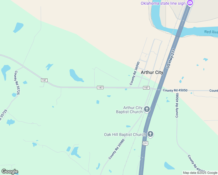 map of restaurants, bars, coffee shops, grocery stores, and more near Farm to Market 197 in Arthur City
