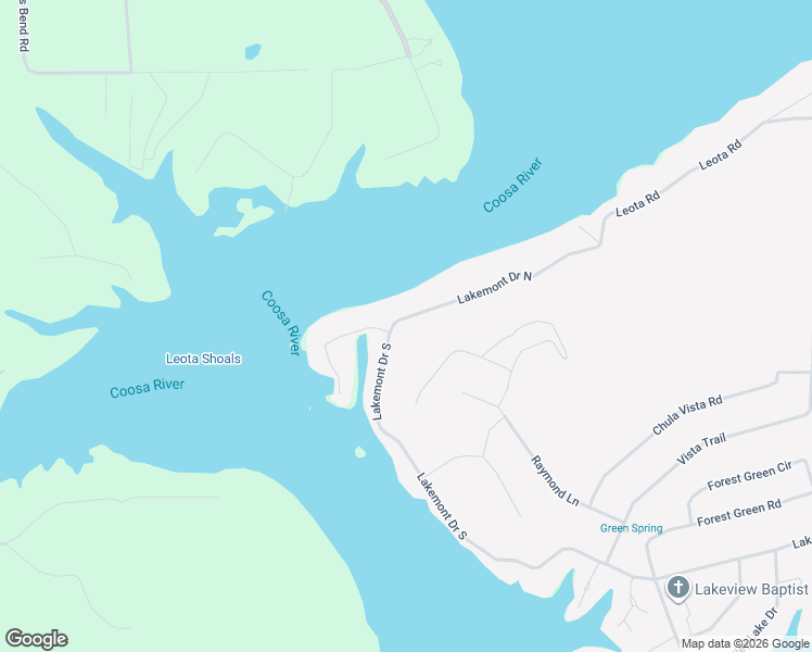 map of restaurants, bars, coffee shops, grocery stores, and more near 1135 Lakemont Drive North in Gadsden