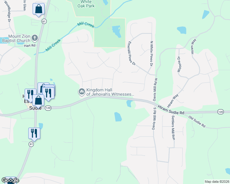 map of restaurants, bars, coffee shops, grocery stores, and more near 325 King Henry Road in Dallas