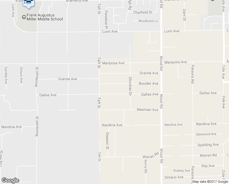 map of restaurants, bars, coffee shops, grocery stores, and more near 18680 Dallas Avenue in Riverside