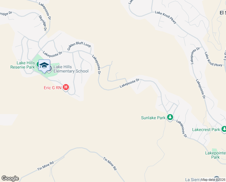 map of restaurants, bars, coffee shops, grocery stores, and more near 16969 Old Lake Road in Riverside