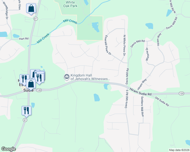 map of restaurants, bars, coffee shops, grocery stores, and more near 325 King Henry Road in Dallas