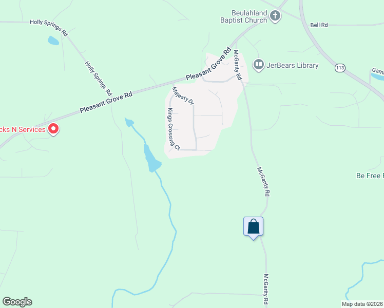 map of restaurants, bars, coffee shops, grocery stores, and more near 378 Kings Crossing Court in Rockmart