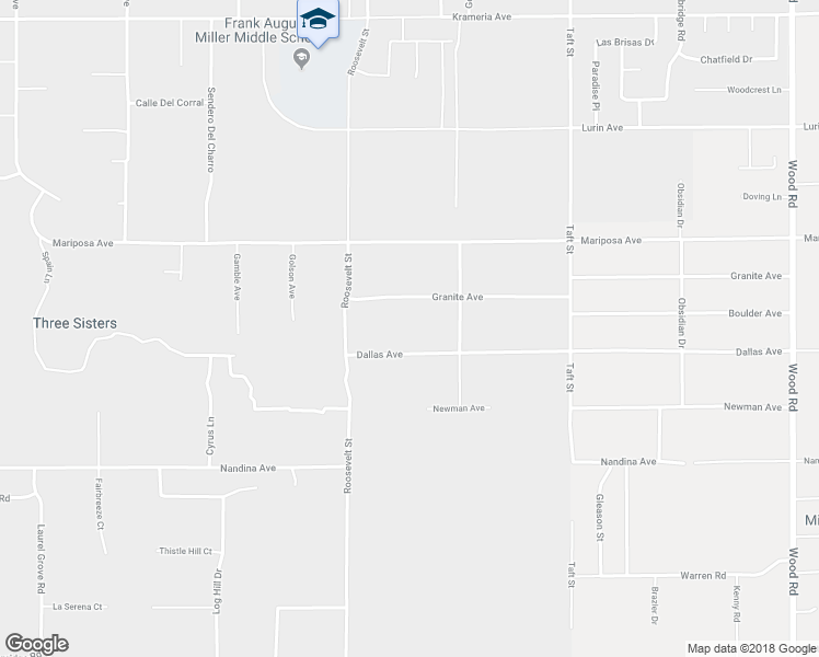 map of restaurants, bars, coffee shops, grocery stores, and more near 18160 Dallas Avenue in Riverside