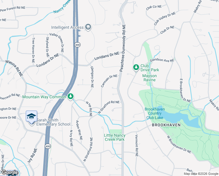 map of restaurants, bars, coffee shops, grocery stores, and more near 840 Agan Place Northeast in Atlanta
