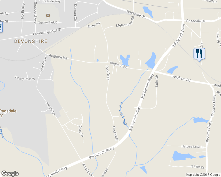 map of restaurants, bars, coffee shops, grocery stores, and more near 561 Pool Road in Hiram