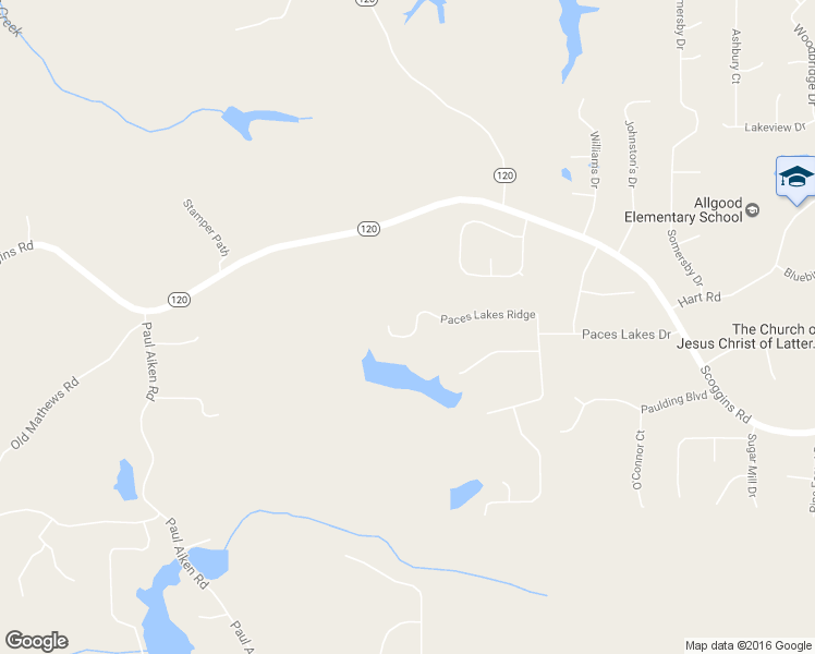 map of restaurants, bars, coffee shops, grocery stores, and more near 428 Paces Lakes Ridge in Dallas