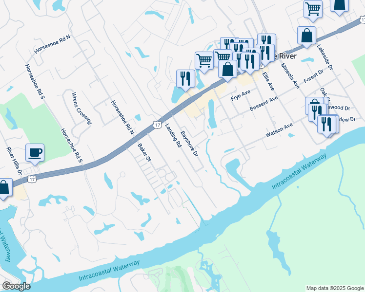 map of restaurants, bars, coffee shops, grocery stores, and more near 4341 State Spur S-26-1144 in Little River