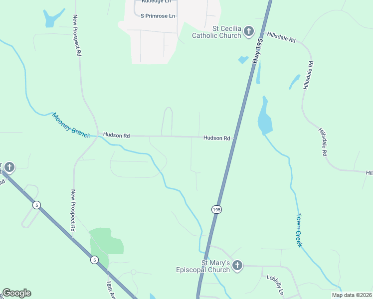 map of restaurants, bars, coffee shops, grocery stores, and more near 1807 Springdale Lane in Jasper