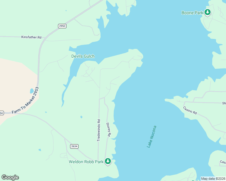 map of restaurants, bars, coffee shops, grocery stores, and more near 722 Storey Road in Nocona