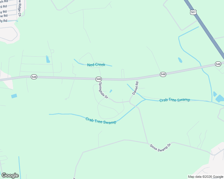 map of restaurants, bars, coffee shops, grocery stores, and more near 139 Springtide Drive in Conway