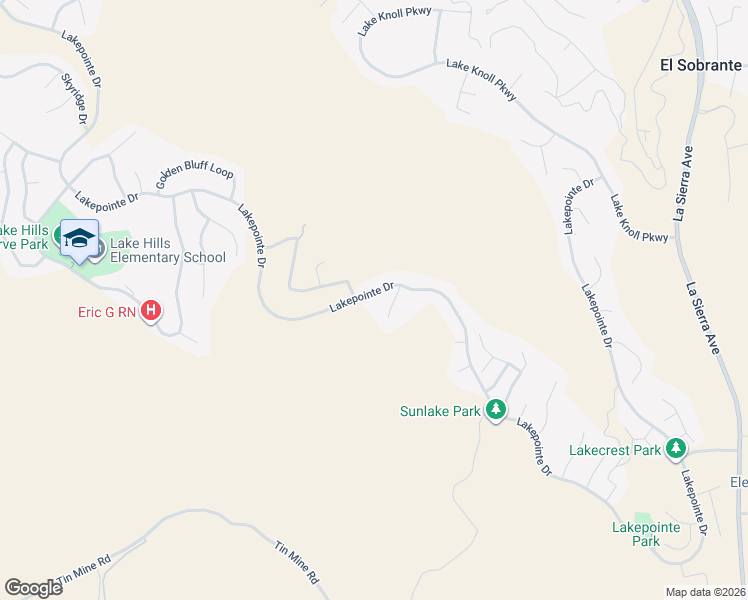 map of restaurants, bars, coffee shops, grocery stores, and more near 18338 Lakepointe Drive in Riverside