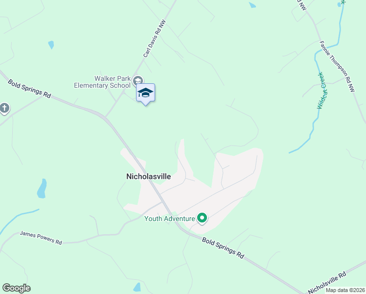 map of restaurants, bars, coffee shops, grocery stores, and more near 1385 Ivy Plantation in Monroe