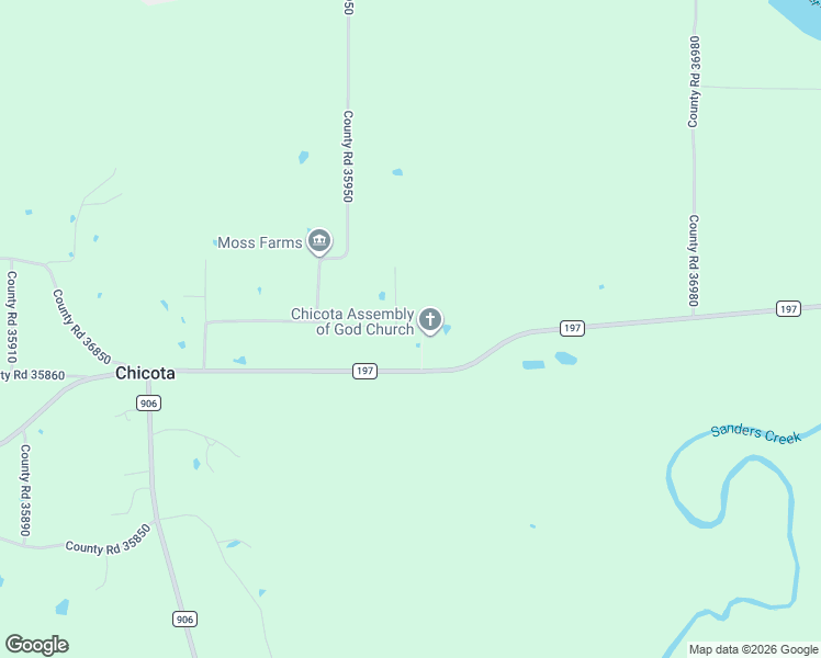 map of restaurants, bars, coffee shops, grocery stores, and more near 35950 County Road 35960 in Sumner