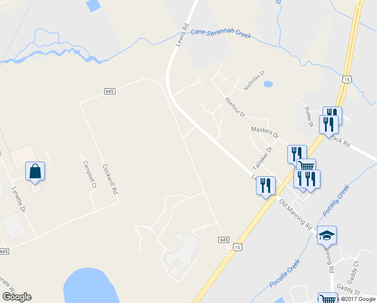 map of restaurants, bars, coffee shops, grocery stores, and more near 680 Cockerill Road in Sumter