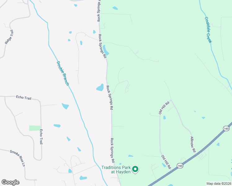 map of restaurants, bars, coffee shops, grocery stores, and more near 850 Rock Springs Road in Warrior