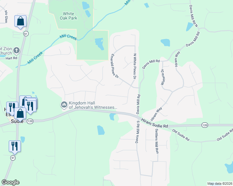 map of restaurants, bars, coffee shops, grocery stores, and more near 90 Emerald Pines Lane in Dallas