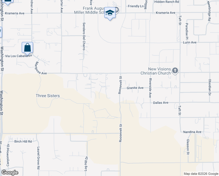 map of restaurants, bars, coffee shops, grocery stores, and more near 17141 Golson Avenue in Riverside