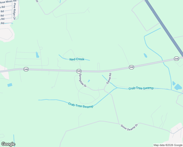 map of restaurants, bars, coffee shops, grocery stores, and more near 560-570 State Highway 548 in Conway