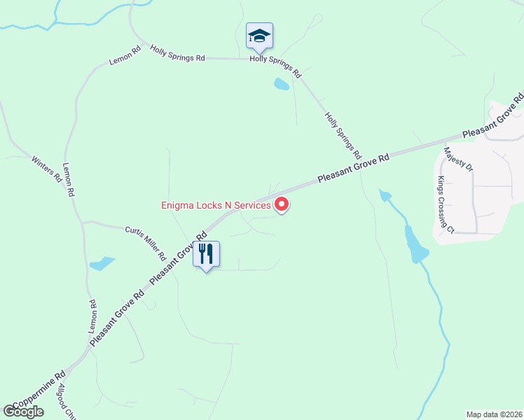 map of restaurants, bars, coffee shops, grocery stores, and more near 53 Grove Lane in Temple