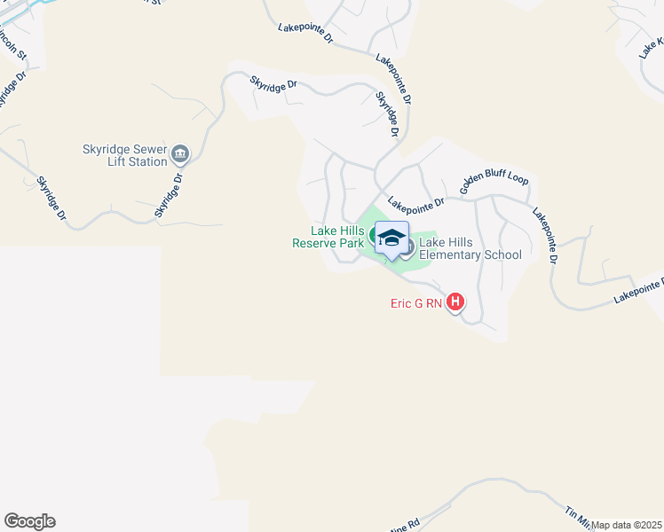 map of restaurants, bars, coffee shops, grocery stores, and more near 17109 Spring Canyon Place in Riverside