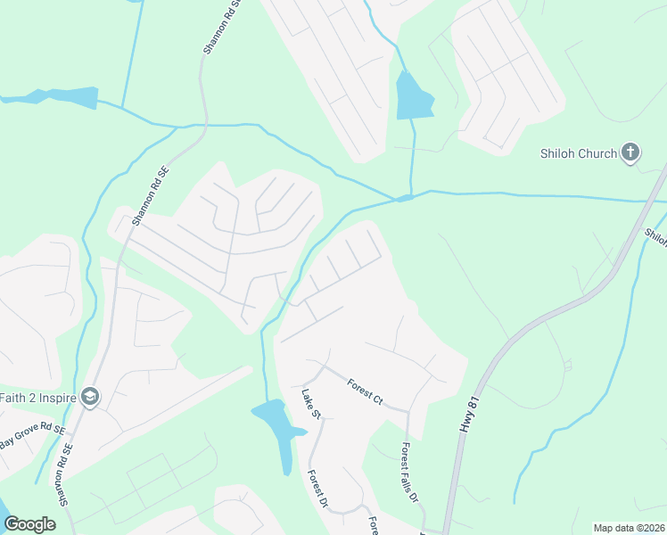 map of restaurants, bars, coffee shops, grocery stores, and more near Bald Eagle Drive in Loganville