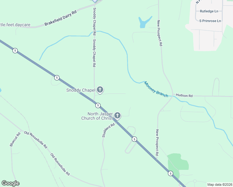 map of restaurants, bars, coffee shops, grocery stores, and more near 2804 Key Camp Road in Jasper