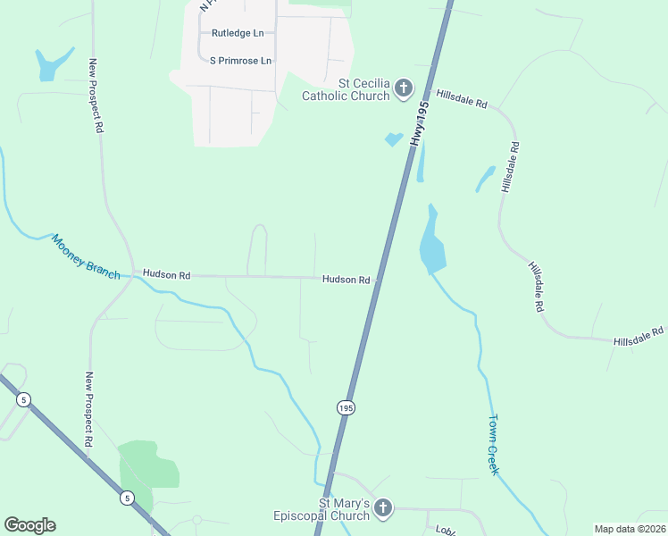 map of restaurants, bars, coffee shops, grocery stores, and more near 1101-1107 Hudson Road in Jasper