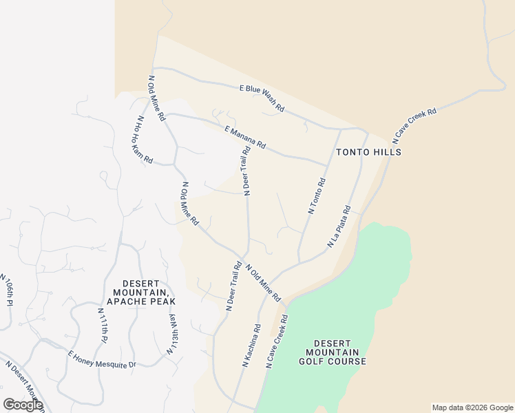 map of restaurants, bars, coffee shops, grocery stores, and more near 42421 North Deer Trail Road in Cave Creek