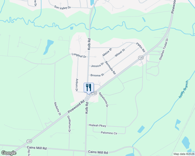 map of restaurants, bars, coffee shops, grocery stores, and more near 1731 Broome Street in Sumter