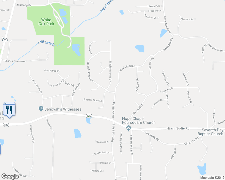 map of restaurants, bars, coffee shops, grocery stores, and more near 14 Emerald Pines Drive in Dallas