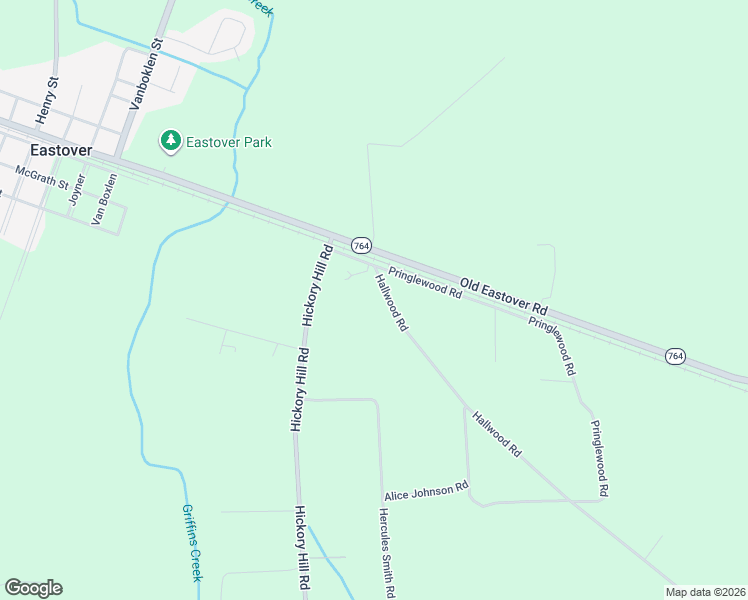 map of restaurants, bars, coffee shops, grocery stores, and more near 116 Hallwood Road in Eastover