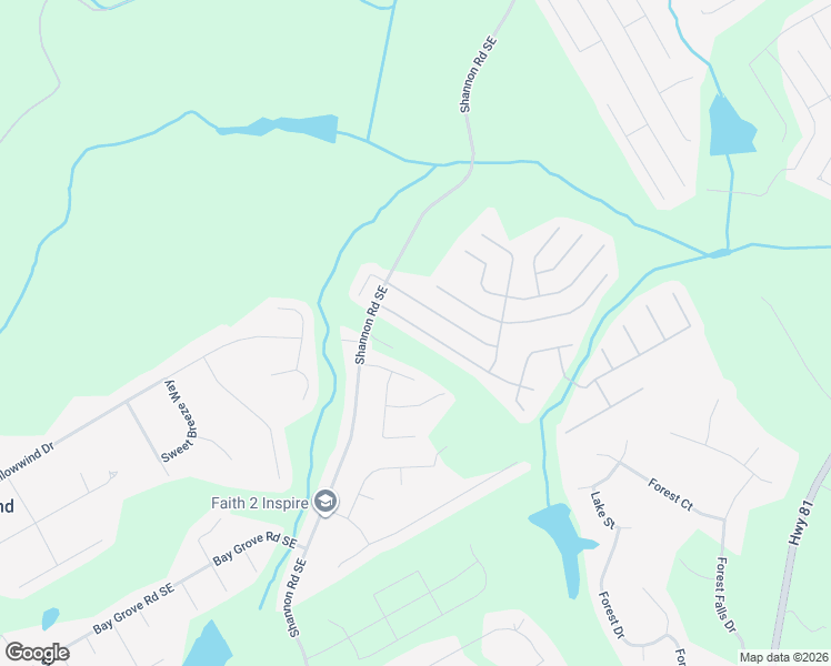 map of restaurants, bars, coffee shops, grocery stores, and more near 3775 Pine Village Place in Loganville