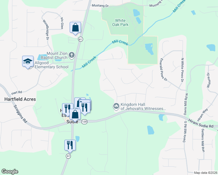 map of restaurants, bars, coffee shops, grocery stores, and more near 42 King Edward Drive in Dallas