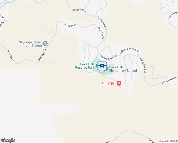 map of restaurants, bars, coffee shops, grocery stores, and more near 17104 Spring Canyon Place in Riverside