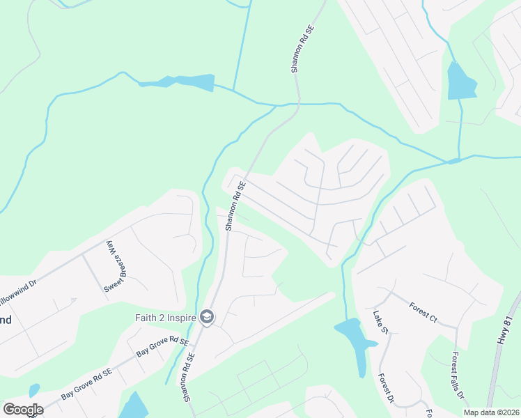 map of restaurants, bars, coffee shops, grocery stores, and more near 3775 Pine Village Place in Loganville