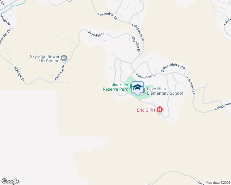 map of restaurants, bars, coffee shops, grocery stores, and more near 17104 Spring Canyon Place in Riverside