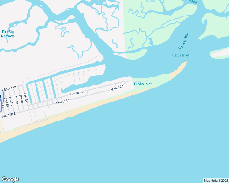 map of restaurants, bars, coffee shops, grocery stores, and more near 1716 E Main St in Sunset Beach