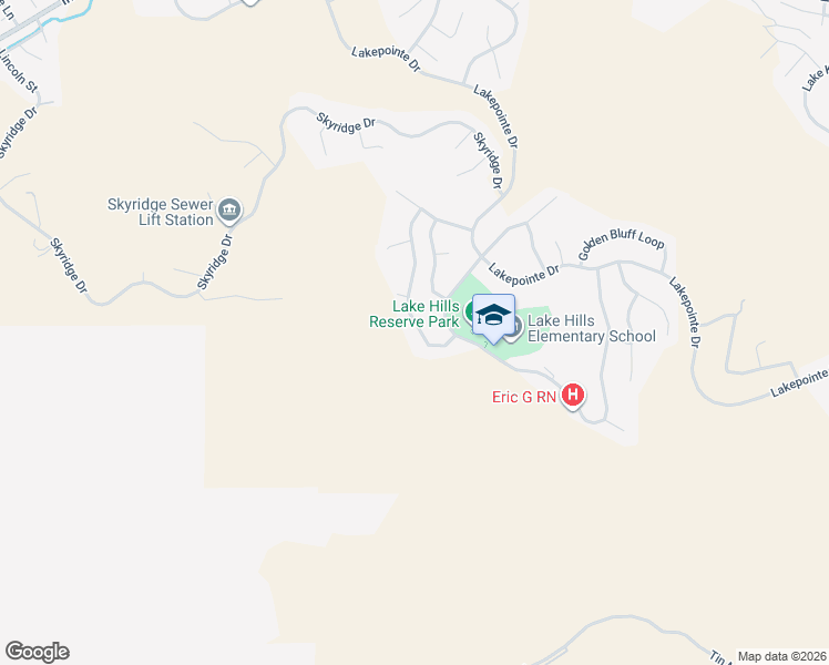 map of restaurants, bars, coffee shops, grocery stores, and more near 17104 Spring Canyon Place in Riverside