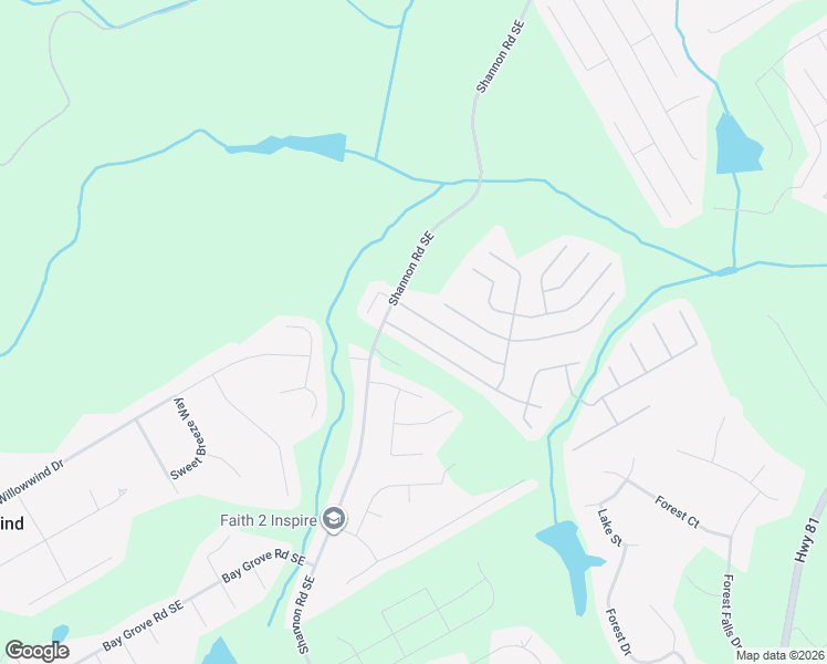 map of restaurants, bars, coffee shops, grocery stores, and more near 3756 Pine Village Place in Loganville