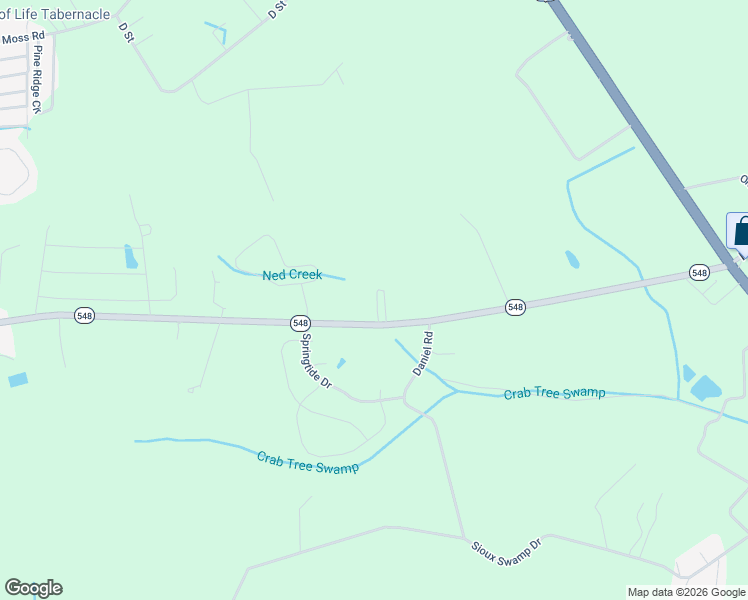 map of restaurants, bars, coffee shops, grocery stores, and more near 560 State Highway 548 in Conway