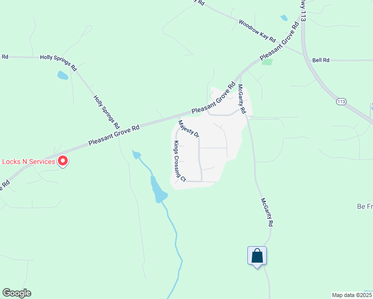 map of restaurants, bars, coffee shops, grocery stores, and more near 38 Kings Crossing Way in Rockmart
