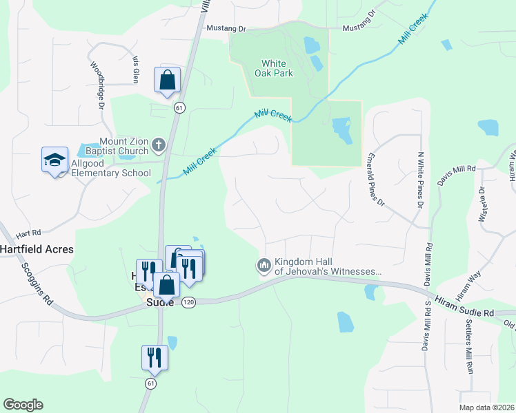map of restaurants, bars, coffee shops, grocery stores, and more near 2 King Arnold Drive in Dallas