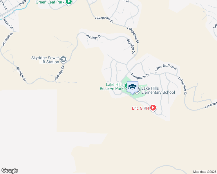 map of restaurants, bars, coffee shops, grocery stores, and more near 16989 Spring Canyon Place in Riverside