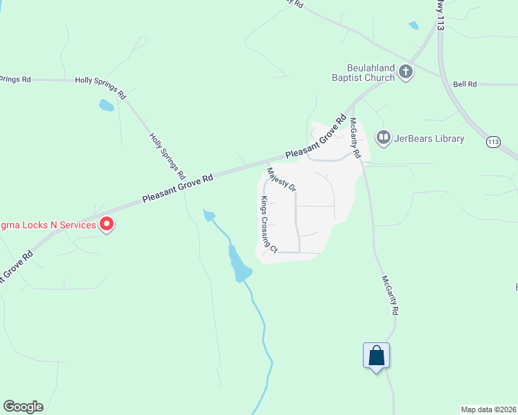 map of restaurants, bars, coffee shops, grocery stores, and more near 66 Kings Crossing Court in Rockmart