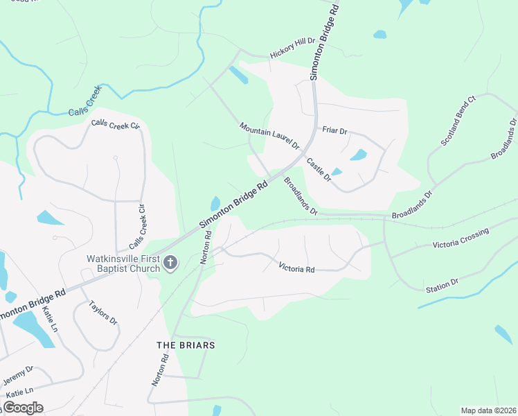 map of restaurants, bars, coffee shops, grocery stores, and more near 1840 Simonton Bridge Road in Watkinsville