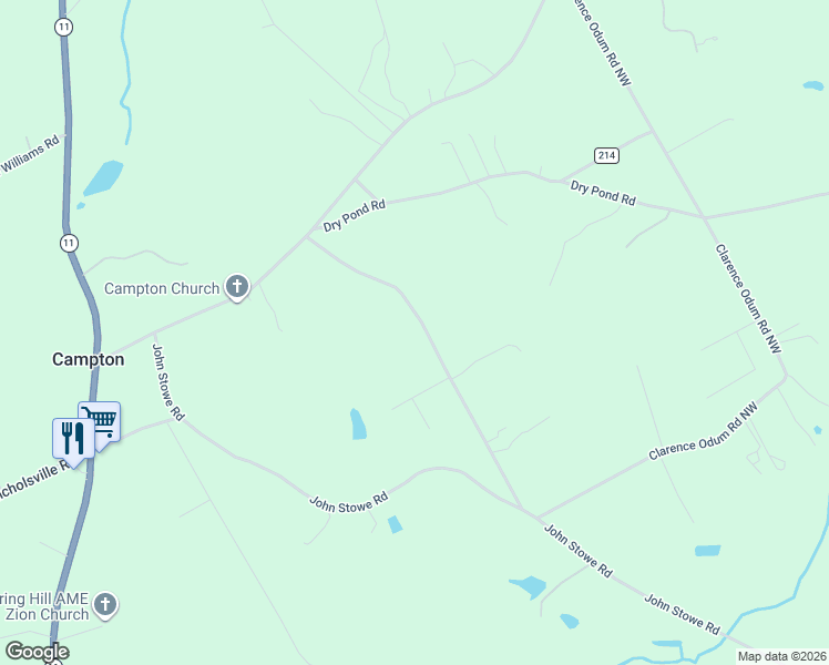 map of restaurants, bars, coffee shops, grocery stores, and more near 2610 Daniel Cemetery Road Northwest in Monroe