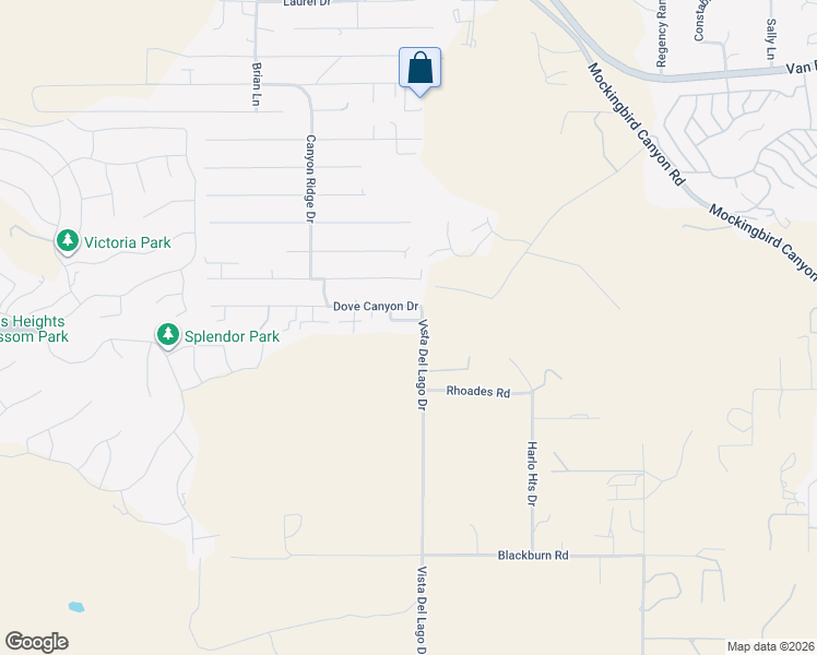 map of restaurants, bars, coffee shops, grocery stores, and more near 14473 Dove Canyon Drive in Riverside