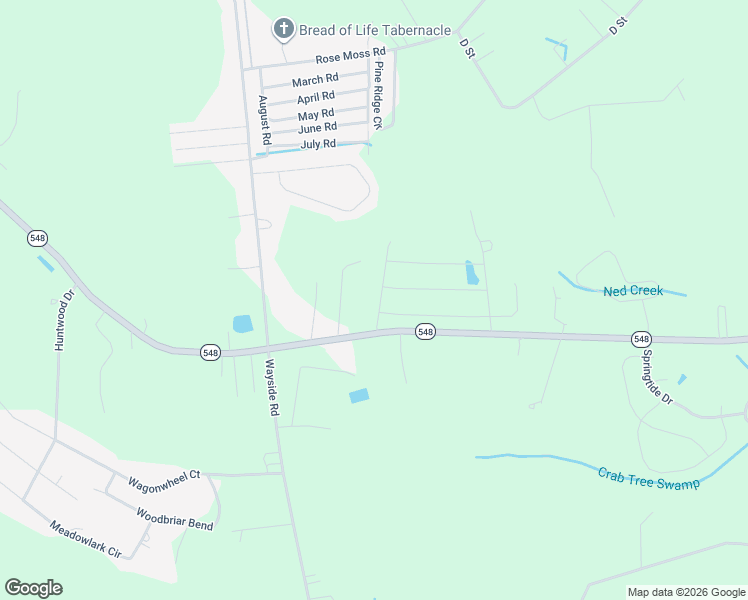 map of restaurants, bars, coffee shops, grocery stores, and more near 1050 State Highway 548 in Conway